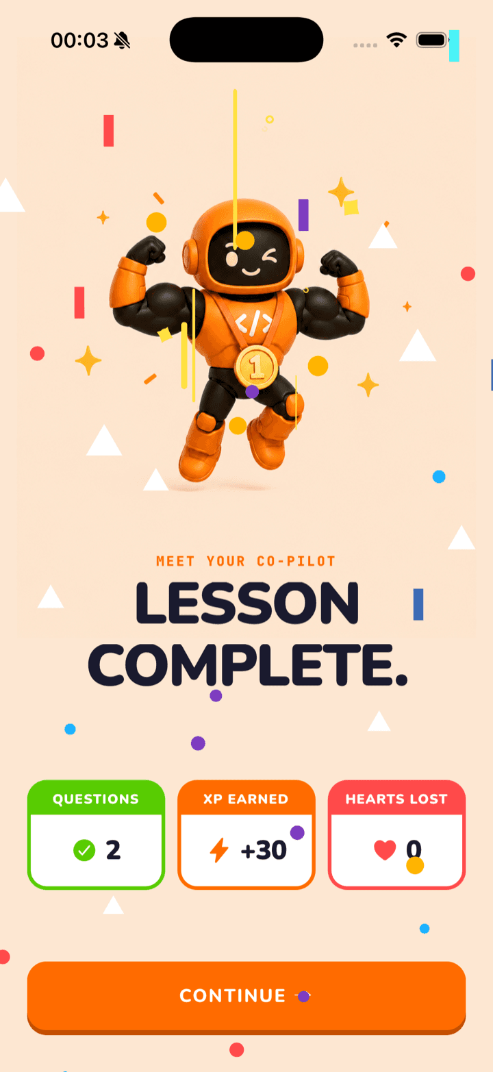 Vibo Lesson screen