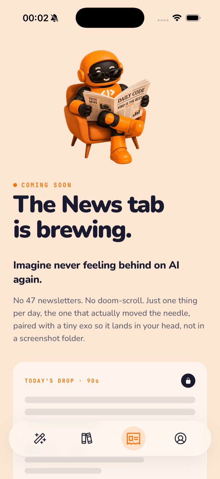 Vibo News screen